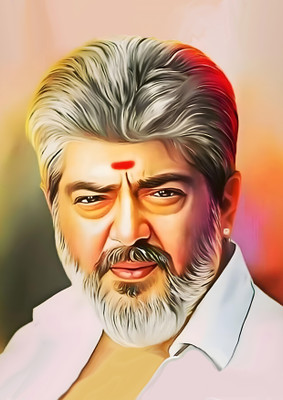 Dumdic 30 cm Colorful Ajith Kumar A4 Strong Self Adhesive Sticker(Pack of 1)