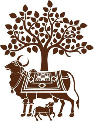 avonlux 60 cm kamadhenu Self Adhesive Sticker(Pack of 1)
