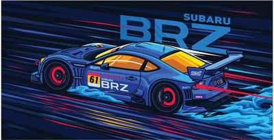 Flexora 24 inch SUBARU BRZ Self Adhesive Sticker(Pack of 1)