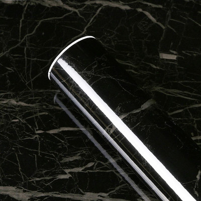 EVANSHIIIMPEX Vinyl Abstract Black Wallpaper(L x W: 60 cm x 200 cm)