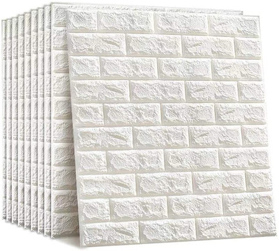 DRVENTERPRISES Embossed Architecture White Wallpaper(L x W: 70 cm x 77 cm)