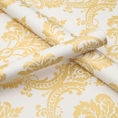 Anna Stella 304.8 cm Self Adhesive Stickers Waterproof Vinyl PVC Floral Wallpaper Self Adhesive Sticker(Pack of 3)
