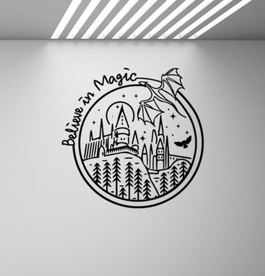 SnappyVinyl 50 cm Believe in Magic Self Adhesive Sticker(Pack of 1)