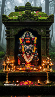 swaroopa 16.5 inch Hanuman ji sticker Self Adhesive Sticker(Pack of 1)
