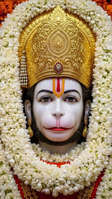 swaroopa 16.5 inch Hanuman ji Sticker Self Adhesive Sticker(Pack of 1)