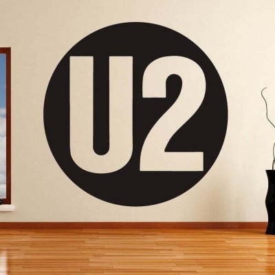 Xskin 40 cm U2 Band Logo Self Adhesive Sticker(Pack of 1)