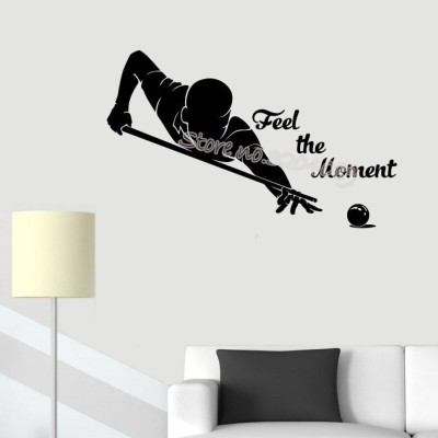 Xskin 68 cm Billiard Pool Wall Sticker Feel the Moment Quotes Self Adhesive Sticker(Pack of 1)