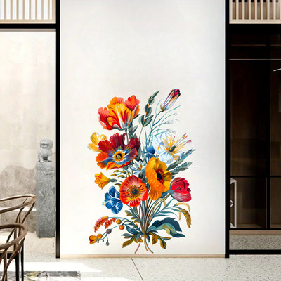 Psychedelic Collection 60 cm Decorative and attractive designer sticker 58 Self Adhesive Sticker(Pack of 1)