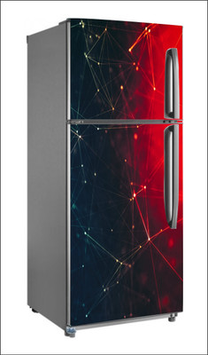 Devil designs 60 cm fridge sticker and fridge cover double single door (pvc viny)sticker no.267 Self Adhesive Sticker(Pack of 1)