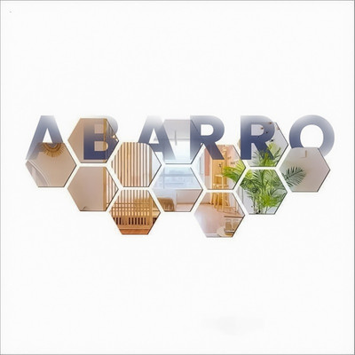 Abarro 3.5 inch 15 Hexagon Silver (Each Hexagon Size 10.5 cm x 12.1 cm), mirror stickers Self Adhesive Sticker(Pack of 15)