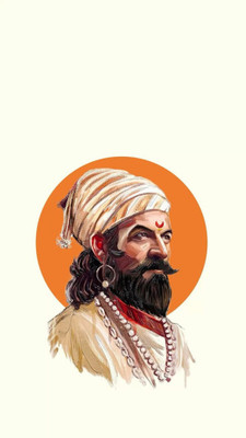 swaroopa 16.5 inch Chatrapati Shivaji Maharaj Sticker Self Adhesive Sticker(Pack of 1)