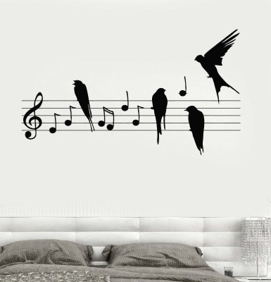 SnappyVinyl 42 cm Wall Decal Notes Music Self Adhesive Sticker(Pack of 1)