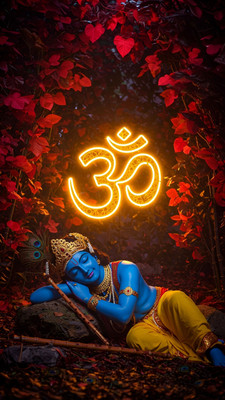 swaroopa 16.5 inch Krishna sticker Self Adhesive Sticker(Pack of 1)