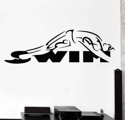 SnappyVinyl 15 cm Aquatics Swimming Pool Self Adhesive Sticker(Pack of 1)