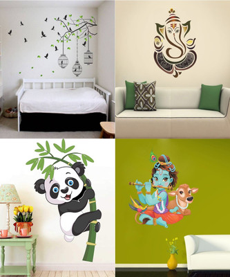 Walltech 90 cm Set of 4 - 116 Self Adhesive Sticker(Pack of 4)