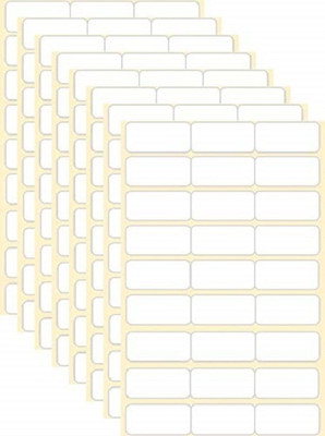 BlackDreams 3.3 cm Plain White Blank Label(33mmx15mm) for General Use (500 sticker) Self Adhesive Sticker(Pack of 500)