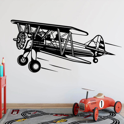 SnappyVinyl 80 cm Light Aircraft Army Self Adhesive Sticker(Pack of 1)