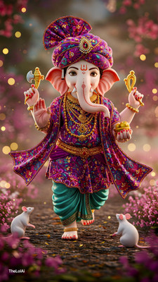 swaroopa 16.5 inch Shri Ganesha sticker Self Adhesive Sticker(Pack of 1)