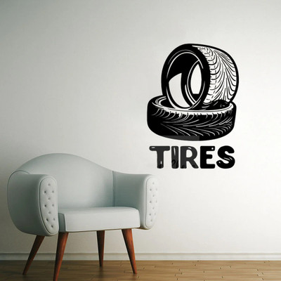 SnappyVinyl 42 cm Auto Mechanic Logo Wall Self Adhesive Sticker(Pack of 1)