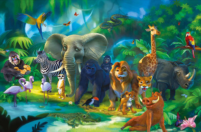 Zrintly 91 cm Kids Room (Posters-36Inch X 24Inch) Self Adhesive Sticker(Pack of 1)