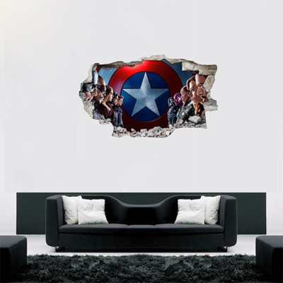 Epithet Studio 33 cm Avengers Sticker | Wall Sticker/Bedroom/Office and All Decorative Stickers_AS656 Self Adhesive Sticker(Pack of 1)