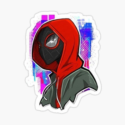 YELOSOUL 0 inch ANIME FAN'S SPIDERMAN sticker Waterproof Vinyl Decal Non-Reusable Sticker(Pack of 1)