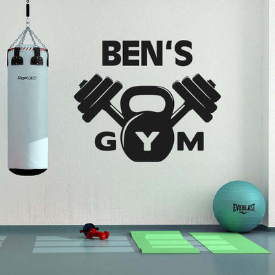 Xskin 49 cm My Gym Personalised Name Self Adhesive Sticker(Pack of 1)