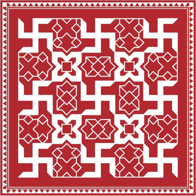Galaxy Design 50.8 cm L_RANGOLI_A2 Self Adhesive Sticker(Pack of 1)