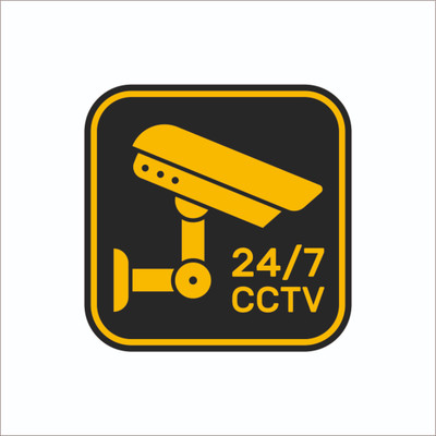 ShipShape 11.96 cm 24/7 CCTV Removable Sticker(Pack of 1)