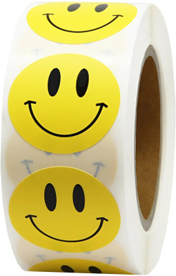 SWARUPNIDHI 2.5 cm Craft Stickers 500pcs & Smiley Tape Roll for Kids, Teachers, Scrapbooking Self Adhesive Sticker(Pack of 500)