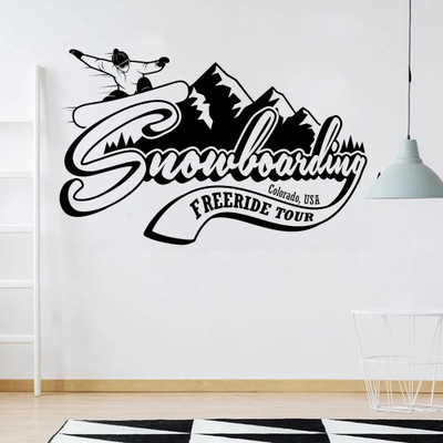 Xskin 57 cm snowboard Mountains Self Adhesive Sticker(Pack of 1)