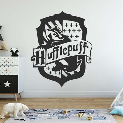 SnappyVinyl 49 cm Harry Potter Hufflepuff Crest Self Adhesive Sticker(Pack of 1)