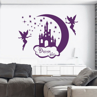 walkart 2.54 cm dream big-angel blessing Removable Sticker(Pack of 1)