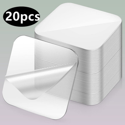 Yuoris 6 cm DOUBLE SIDED ADHESIVE STICKER — 6X6CM — 20 PCS PACK Double-sided Sticker(Pack of 20)