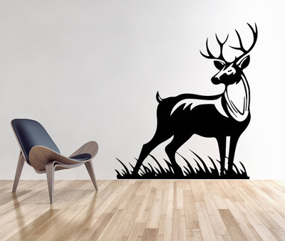 WALLARSH 60 cm Deer Removable Sticker(Pack of 1)