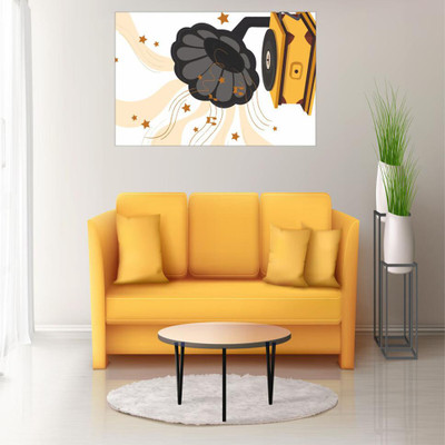 Vijaya enterprises 45.72 cm Music wall painting poster size (18x12 inch ) Self Adhesive Sticker(Pack of 1)