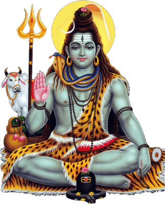 SAI DESIGNS 48 cm Mahakaal Mahadev Shiva Self Adhesive Sticker(Pack of 2)