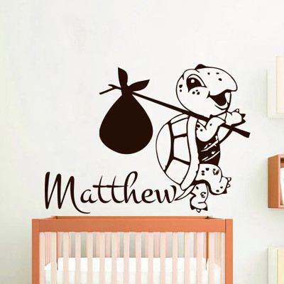 SnappyVinyl 42 cm Custom Name Self Adhesive Sticker(Pack of 1)