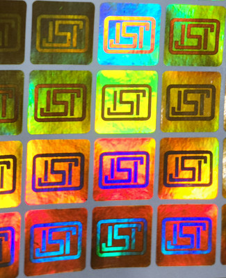 Jacklabels 1.8 cm ISI Mark Hologram Sticker 18mm X 18mm Golden Color Non-Reusable Sticker(Pack of 800)