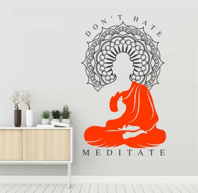 Wall Admire 40 cm Gautam Buddha Wall Stickers & Murals Size - 40x66cm Self Adhesive Sticker(Pack of 1)