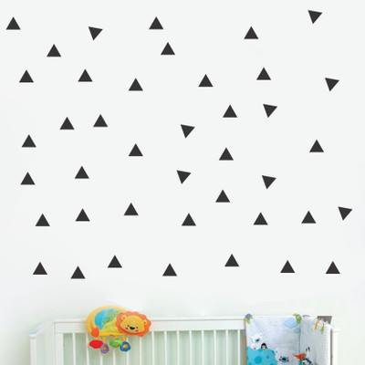 SnappyVinyl 38 cm Triangles wall Self Adhesive Sticker(Pack of 1)