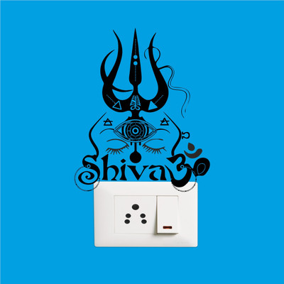 SR ENTERPRISE 25 cm Lord shiva ,shiva god , shiv ji of Sambhu Self Adhesive Sticker(Pack of 1)