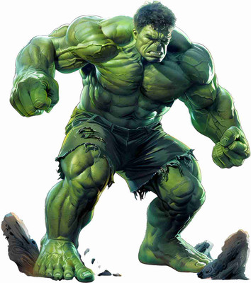 SkyOlla 60 cm Hulk Wall Sticker – Self Adhesive Vinyl Décor for Kids’ Room Self Adhesive Sticker(Pack of 1)