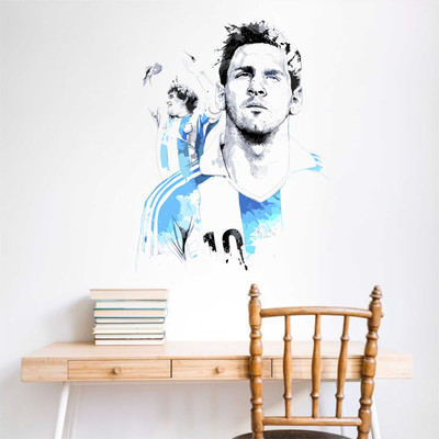 MEHMETDECOR 45 cm Lionel Messi Wall Stickers & Murals Size - 45x60cm Self Adhesive Sticker(Pack of 1)