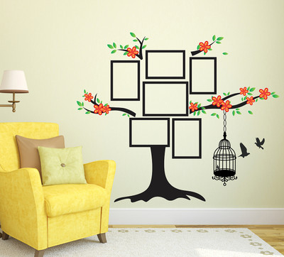 MIIKOR 100 cm Family Tree | Non-Reusable Stickers Self Adhesive Sticker(Pack of 1)