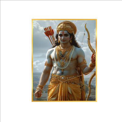 decorplusdecal 18 inch Hindu Deity Wall Art Print, Self-Adhesive Vinyl Decal, Self Adhesive Sticker(Pack of 1)