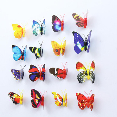 Indian Royals 13 cm Multi Colour Butterfly Self Adhesive Sticker(Pack of 16)