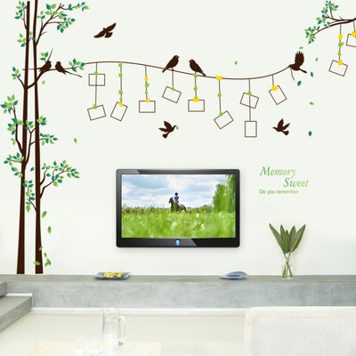SmartWindow 60 cm Giant Large Family Photo Tree Wall Sticker for Home (60CM x 90CM, 2 Sheets) Self Adhesive Sticker(Pack of 2)
