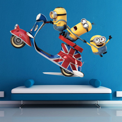 Epithet Studio 40 cm Minions Decorative Wall Sticker Self Adhesive Sticker(Pack of 1)