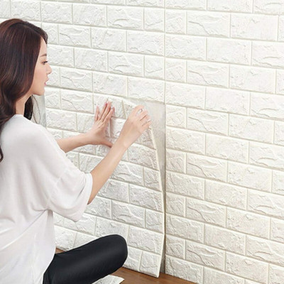 Onbet Embossed Architecture White Wallpaper(L x W: 77 cm x 77 cm)